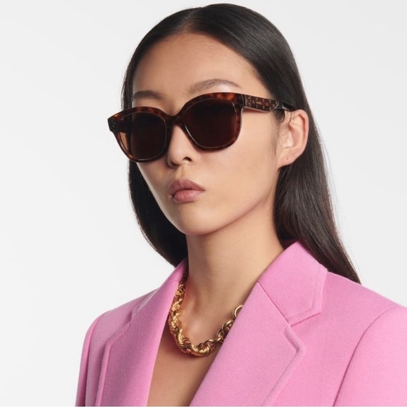 Celine Monogram Acetate Triomphe CL 40167I Sunglasses Havana NWT main image 6